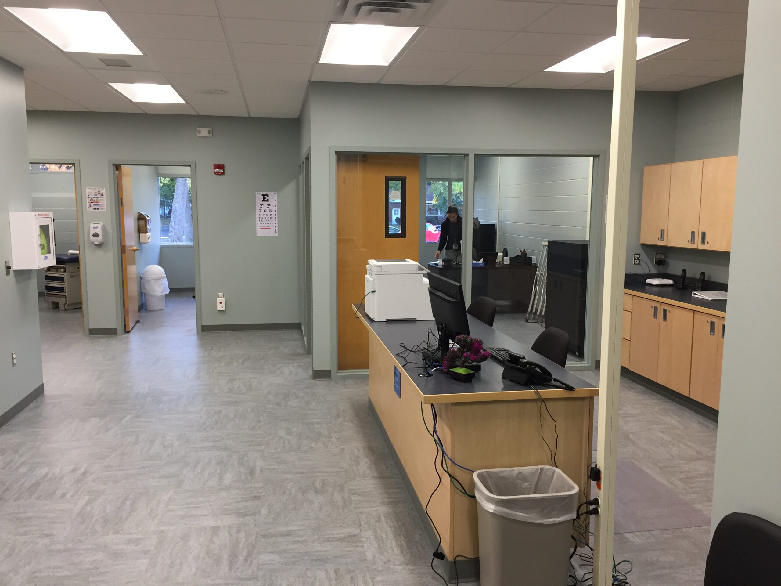 The front desk of the School Based Health Center at Schenectady High School